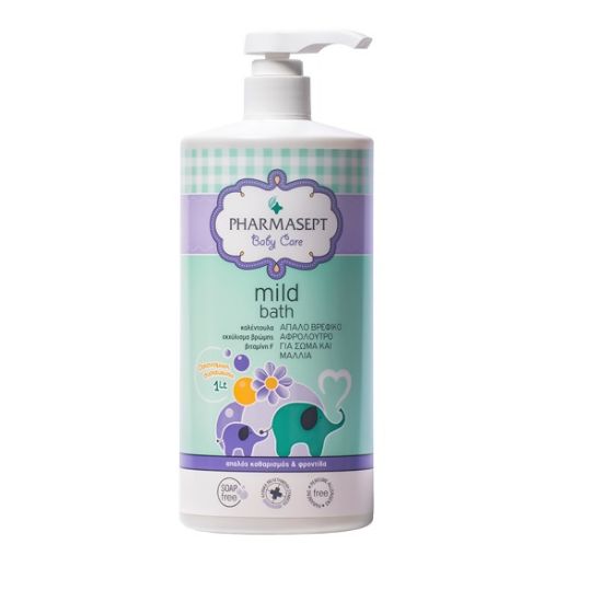 Εικόνα της PHARMASEPT  BABY MILD BATH 1LT  ΒΡΕΦΙΚΟ ΑΦΡΟΛΟΥΤΡΟ ΓΙΑ ΣΩΜΑ & ΜΑΛΛΙΑ 1LT