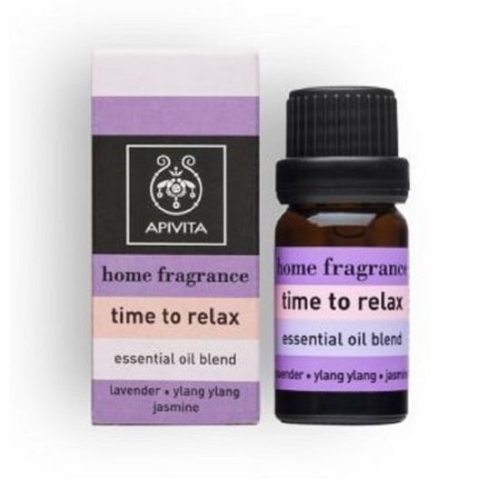 Εικόνα της APIVITA HOME FRAGRANCE TIME TO RELAX 10ML   Apivita Essential Oil Time Τo Relax Μίγμα Αιθερίων Ελαίων με Λεβάντα, Γιασεμί & Υλανγκ Υλανγκ, 10ml