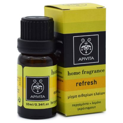 Εικόνα της APIVITA HOME FRAGNANCE REFRESH 10ML   Apivita Essential Oil Refresh Μίγμα Αιθερίων Ελαίων με Περγαμόντο, Λεμόνι & Γκρειπφρούτ, 10ml