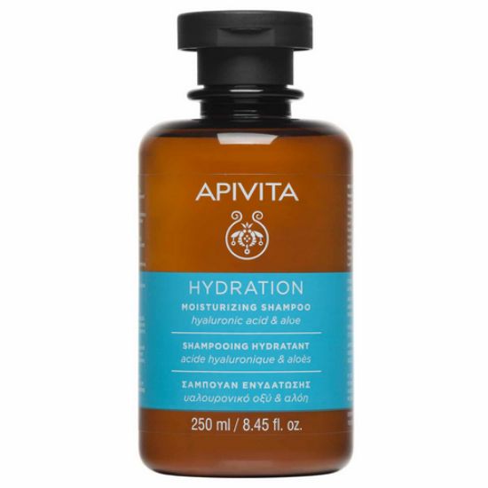 Εικόνα της APIVITA SHAMPOO HYDRATION HYALURONIC ACID & ALOE 250ML   Apivita Σαμπουάν Ενυδάτωσης Υαλουρονικό Οξύ & Αλόη 250ml