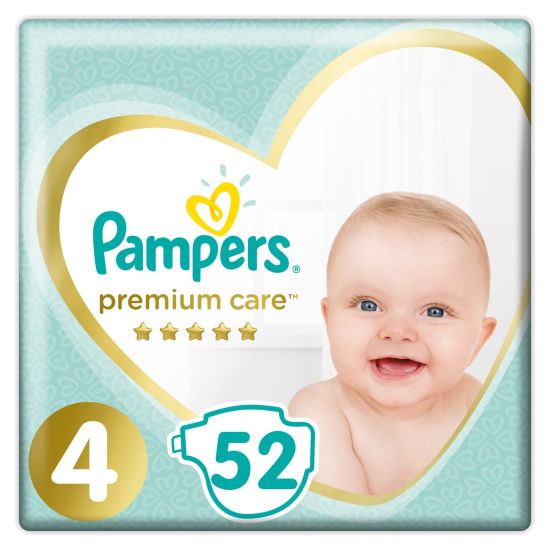 Εικόνα της PAMPERS PREMIUM CARE N4 (9-14KG) 52TEM