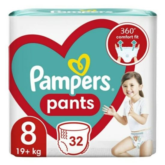 Εικόνα της PAMPERS PANTS No.8 (19+KG) 32TMX