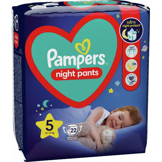 Εικόνα της PAMPERS NIGHT PANTS N5 (12-17KG) 22ΤΕΜ.