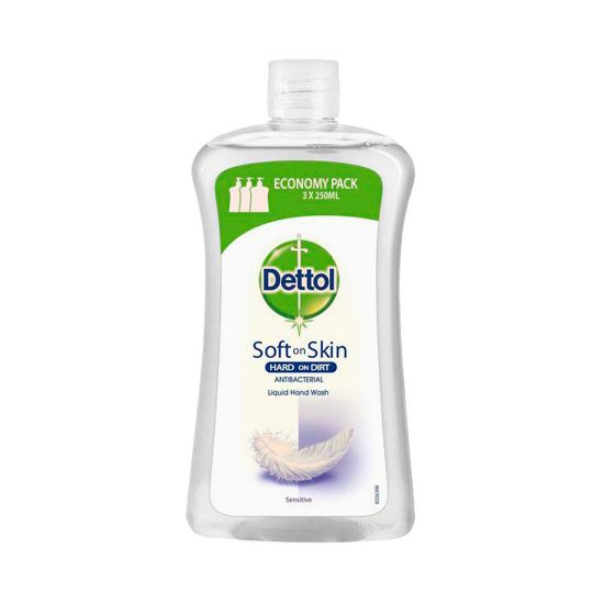 Εικόνα της  DETTOL SOFT ON SKIN SOAP 750ML   Dettol Ανταλλακτικό Υγρό Κρεμοσάπουνο για Ευαίσθητες Επιδερμίδες, 750ml