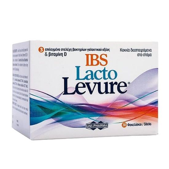 Εικόνα της  UNI-PHARMA LACTO LEVURE IBS 30SACH - Συμπλήρωμα Προβιοτικών για Άτομα με Σύνδρομο Ευερέθιστου Εντέρου, 30 Φακελίσκοι