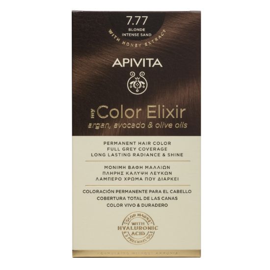 Εικόνα της APIVITA MY COLOR ELIXIR ΜΟΝΙΜΗ ΒΑΦΗ ΜΑΛΛΙΩΝ ΝΟ 7.77 ΞΑΝΘΟ ΕΝΤΟΝΟ ΜΠΕΖ, 1 ΤΕΜΑΧΙΟ.