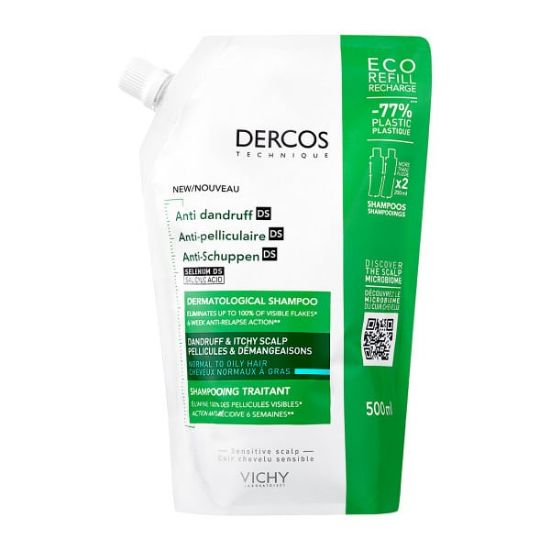 Εικόνα της Vichy Dercos Anti Dandruff Eco Refill Σαμπουάν κατά της Πιτυρίδας για Κανονικά Μαλλιά 500ml