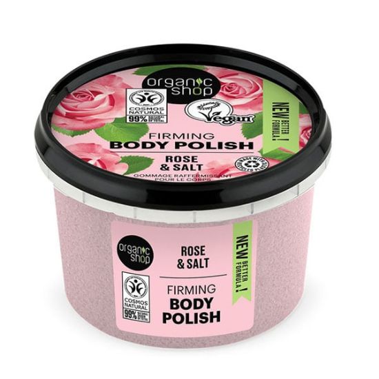 Εικόνα της ORGANIC SHOP BODY POLISH ROSE AND SALT 250ML  Aπολεπιστικό Σώματος, 250ml  ΑΠΟΛΕΠΙΣΤΙΚΟ ΣΩΜΑΤΟΣ 250ML