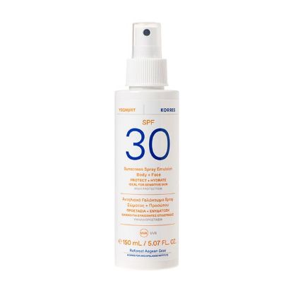 Εικόνα της KORRES SUNSCREEN YOGURT SPRAY EMULSION BODY + FACE SPF30 150ML