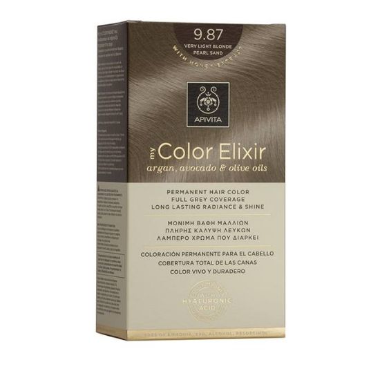 Εικόνα της APIVITA MY COLOR ELIXIR N9.87   Apivita My Color Elixir kit Μόνιμη Βαφή Μαλλιών 9.87 ΞΑΝΘΟ ΠΟΛΥ ΑΝΟΙΧΤΟ ΠΕΡΛΕ ΜΠΕΖ