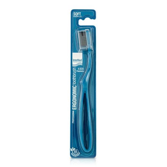 Εικόνα της INTERMED TOOTHBRUSH SOFT BLUE - Οδοντόβουρτσα Μαλακή σε Μπλε Χρώμα, 1τμχ