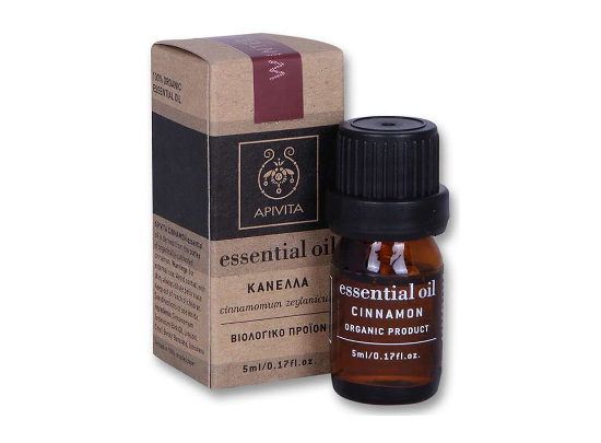 Εικόνα της APIVITA ESSENTIAL OIL CINNAMON 5ML    Apivita Essential Oil Βιολογικό Αιθέριο Έλαιο Κανέλλα 5ml