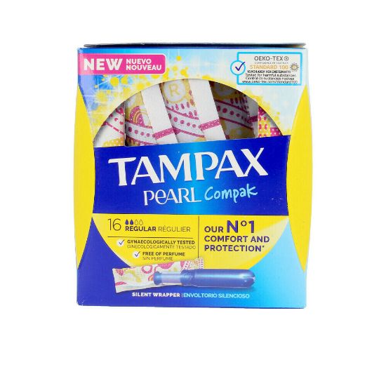 Εικόνα της TAMPAX COMPAK PEARL REGULAR 16TEM. - Ταμπόν Υψηλής Απορροφητικότητας, 16 τεμάχια