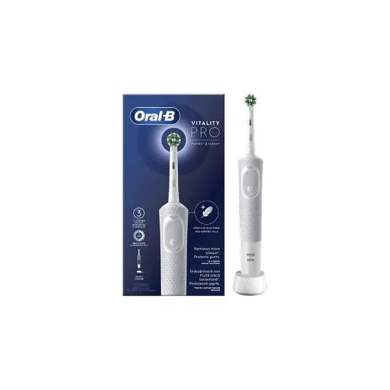 Εικόνα της ORAL B VITALITY PRO ΗΛΕΚΤΡΙΚΗ ΒΟΥΡΤΣΑ   Oral-B Vitality Pro White Ηλεκτρική Οδοντόβουρτσα Λευκό Χρώμα, 1τεμ