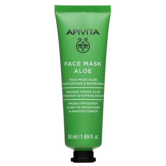 Εικόνα της APIVITA FACE MASK ALOE 50ML - Μάσκα Προσώπου με Αλόη, για βαθιά ενυδάτωση & προστασία από ερεθισμούς, 50ml