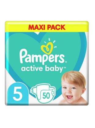 Εικόνα της PAMPERS ACTIVE BABY MAXI N5 (11-16KG) 50TEM.