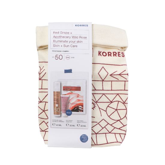 Εικόνα της KORRES SET RED GRAPE ΑΝΤΗΛΙΑΚΗ ΠΡΟΣΩΠΟΥ SPF50 40ML+ΚΡΕΜΑ ΗΜΕΡΑΣ 20ML+ΜΑΣΚΑ ΠΡΟΣΩΠΟΥ 20ML+ΝΕΣΕΣΣΕΡ ΔΩΡΟ