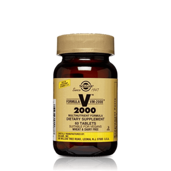 Εικόνα της SOLGAR-FORMULA VM-2000 60TABS. ΦΟΡΜΟΥΛΑ ΠΟΛΥΒΙΤΑΜΙΝΗΣ ΓΙΑ ΕΝΕΡΓΕΙΑ & ΤΟΝΩΣΗ 60 ΤΑΜΠΛΕΤΕΣ.