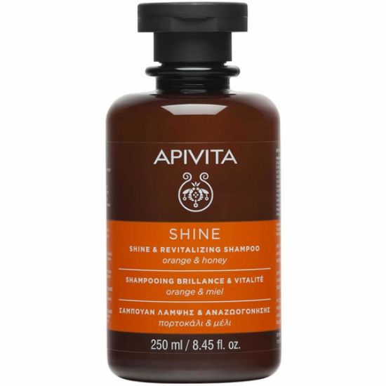 Εικόνα της APIVITA SHAMPOO SHINE ORANGE & MIEL 250ML      Apivita Σαμπουάν Λάμψης & Αναζωογόνησης Πορτοκάλι & Μέλι 250ml