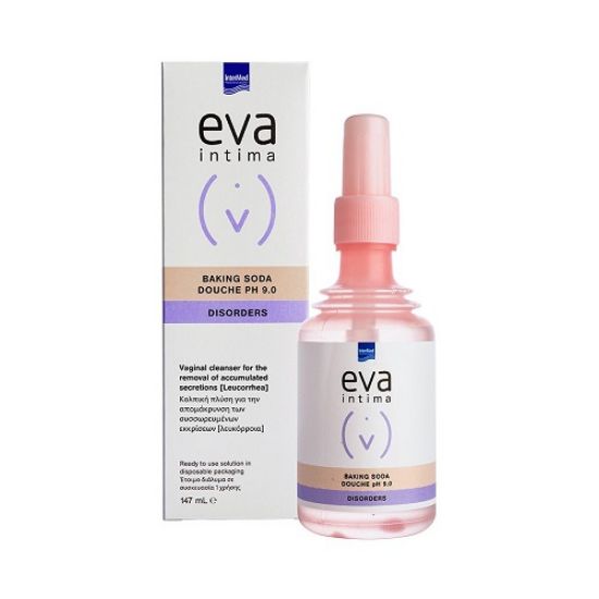 Εικόνα της INTERMED EVA INTIMA BAKING SODA DOUCHE PH 9.0 ΚΟΛΠΙΚΗ ΠΛΥΣΗ ΜΕ ΣΟΔΑ ΓΙΑ ΑΠΟΜΑΚΡΥΝΣΗ ΤΩΝ ΣΥΣΣΩΡΕΥΜΕΝΩΝ ΕΚΚΡΙΣΕΩΝ, 147ML.