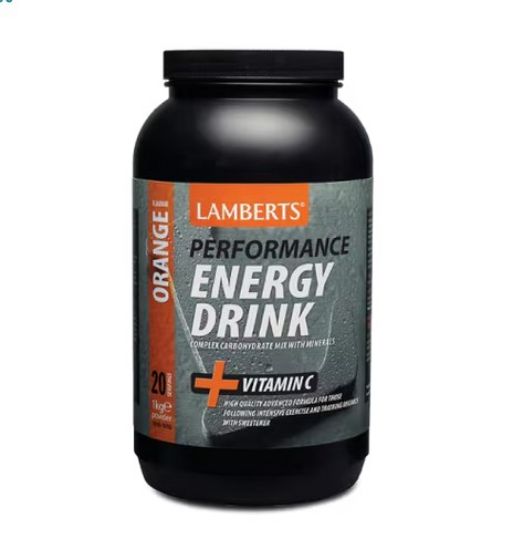 Εικόνα της LAMBERTS ENERGY DRINK ORANGE 1000GR   Lamberts Performance Orange Energy Drink Ρόφημα Αποκατάστασης, 1kg