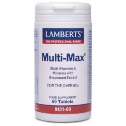 Εικόνα της LAMBERTS MULTI MAX ΠΟΛΥΒΙΤΑΜΙΝΗ & ΜΕΤΑΛΛΑ ΓΙΑ ΑΤΟΜΑ ΑΝΩ ΤΩΝ 50 ΕΤΩΝ 60TABS.