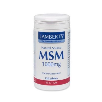 Εικόνα της LAMBERTS MSM 1000MG ΙΔΑΝΙΚΟΣ ΄ΣΥΝΕΡΓΑΤΗΣ' ΤΗΣ ΓΛΥΚΟΖΑΜΙΝΗΣ ΒΟΗΘΑΕΙ ΣΤΗΝ ΜΕΙΩΣΗ ΤΟΥ ΠΟΝΟΥ ΤΩΝ ΑΡΘΡΩΣΕΩΝ, 120TABS.