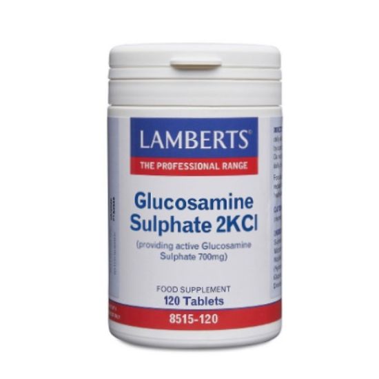 Εικόνα της LAMBERTS GLUCOSAMIN SULPHATE 2KCL 120TABS.    LAMBERTS Glucosamine Sulphate 2KCI Συμπλήρωμα Διατροφής για τη Καλή Υγεία των Χόνδρων 1000mg 120Tabs