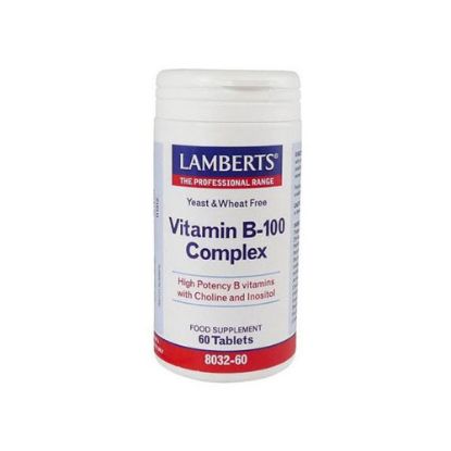 Εικόνα της LAMBERTS VITAMIN B100 COMPLEX ΓΙΑ ΕΝΑ ΥΓΙΕΣ ΝΕΥΡΙΚΟ ΣΥΣΤΗΜΑ, 60TABS.