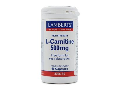 Εικόνα της LAMBERTS L-CARNITINE NEW HIGHER STRENGTH ΚΑΡΝΙΤΙΝΗ 500MG ΕΛΕΥΘΕΡΗΣ ΜΟΡΦΗΣ, 60CAPS.