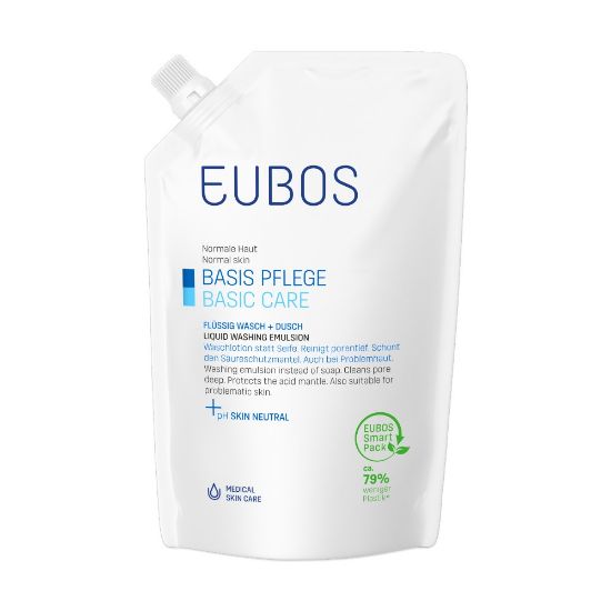 Εικόνα της EUBOS LIQUID WASHING EMULSION BLUE REFILL 400ML - ΥΓΡΟ ΚΑΘΑΡΙΣΜΟΥ ΠΡΟΣΩΠΟΥ ΚΑΙ ΣΩΜΑΤΟΣ - ΧΩΡΙΣ ΑΡΩΜΑ 400ML.