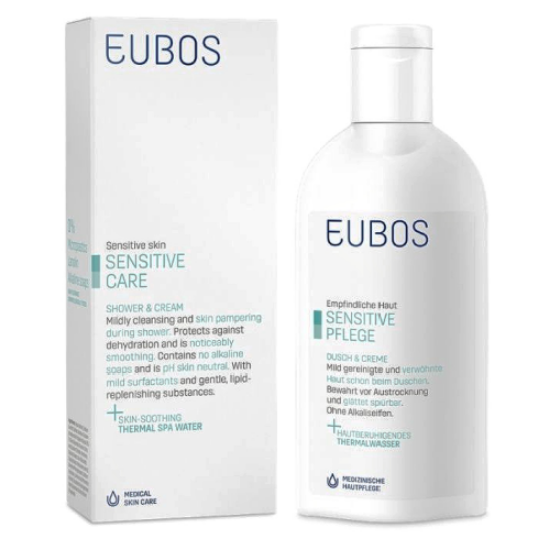 Εικόνα της EUBOS SENSITIVE CARE SHOWER & CREAM 200ML - ΑΠΑΛΟ ΥΓΡΟ ΚΑΘΑΡΙΣΜΟΥ, 200ML