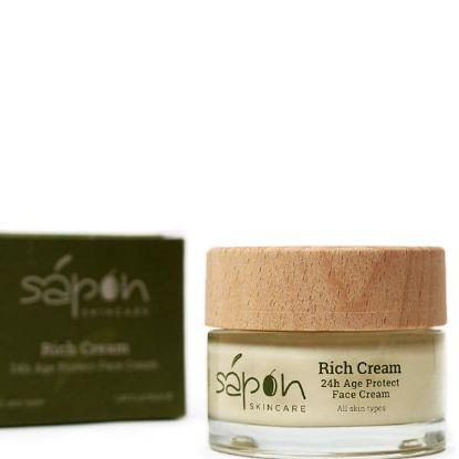 Εικόνα της SAPON RICH CREAM 50ML - 24h κρεμα προσωπου με ολα τα δραστικα αντιγηρανσης 50ΜL