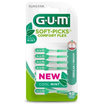 Εικόνα της GUM 670 SOFT-PICS COMFORT FLEX COOL MINT 40PCS MEDIUM