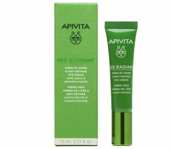 Εικόνα της APIVITA BEE RADIANT PEONIA EYE CREAM 15ML    APIVITA Bee Radiant Κρέμα Ματιών για Σημάδια Γήρανσης & Ξεκούραστη Όψη με Λευκή Παιώνια & Πατενταρισμένη Πρόπολη, 15ml