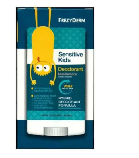 Εικόνα της  FREZYDERM KIDS SENSITIVE DEODORANT MAX PROTECTION ΠΑΙΔΙΚΟ ΑΠΟΣΜΗΤΙΚΟ ΣΤΙΚ 40ML