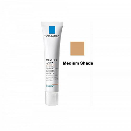 Εικόνα της LA ROCHE POSAY EFFACLAR DUO UNIFIANT MEDIUM 40ML   La Roche Posay Effaclar Duo(+) Unifiant Medium Επανορθωτική Φροντίδα με Χρώμα για Ομοιόμορφη Όψη κατά των Σοβαρών Ατελειών, των Φραγμένων Πόρων & των Σημαδιών Μεσαία Απόχρωση, 40ml