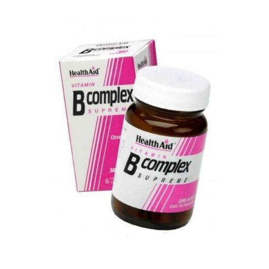 Εικόνα της HEALTH AID VITAMIN B-COMPLEX SUPREME, 30 CAPS ΣΥΜΠΛΗΡΩΜΑ ΔΙΑΤΡΟΦΗΣ ΒΙΤΑΜΙΝΗΣ Β.