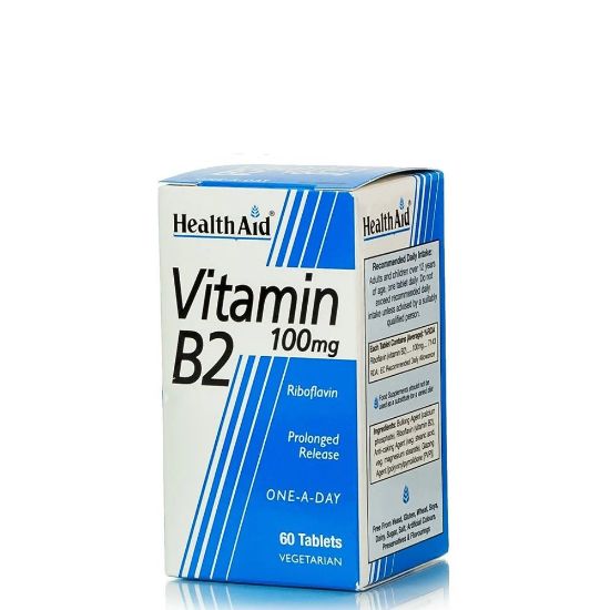 Εικόνα της HEALTH AID BITAMINH B2 ΡΙΒΟΦΛΑΒΙΝΗ 100 MG 60 VETABS.