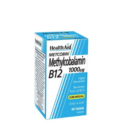 Εικόνα της HEALTH AID METCOBIN METHYCOBALAMIN B12 1000MG, 60 TABS.
