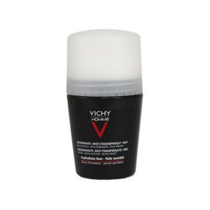 Εικόνα της VICHY HOMME DEO ROLL ON ANTI-TRANSP. 50ML    Vichy Homme 72h Deodorant Roll-on for Extreme Anti-Perspirant Δράση Κατά τις Εφίδρωσης για 72 Ώρες, 50ml