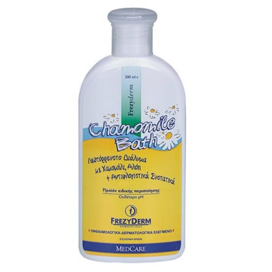 Εικόνα της Frezyderm Baby Chamomile Bath Λεπτόρρευστο Διάλυμα για την Ανακούφιση & Περιποίηση του Ερεθισμένου & Ευαίσθητου Δέρματος, 200ml