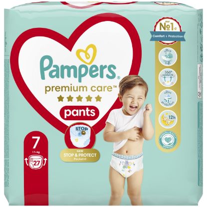 Εικόνα της PAMPERS PREMIUM PANTS N7 (17+KG) 27TEM