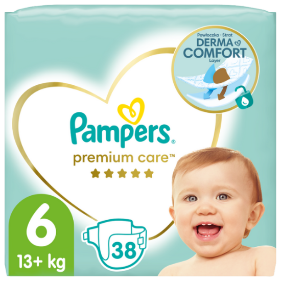 Εικόνα της PAMPERS PREMIUM CARE N6  (13+KG) 38ΤΕΜ