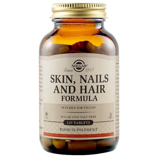 Εικόνα της SOLGAR SKIN, NAILS AND HAIR FORMULA TABS 120S    Solgar Skin, Nails & Hair Formula Φόρμουλα Πλούσια σε Βιταμίνες, Αμινοξέα & Μέταλλα για την Υγεία των Μαλλιών, του Δέρματος & των Νυχιών, 120tabs