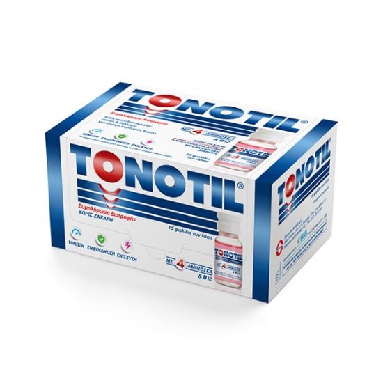 Εικόνα της TONOTIL ORAL SOLUTION 15X10ML- Συμπλήρωμα Διατροφής με 4 Αμινοξέα για Ενέργεια & Τόνωση 15x10ml