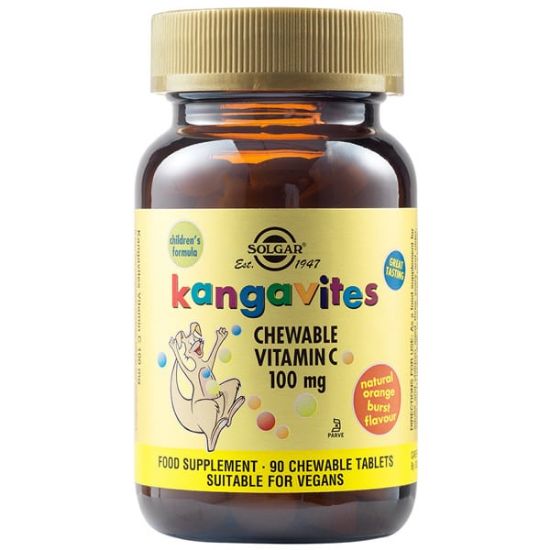 Εικόνα της SOLGAR KANGAVITES CHEWABLE VITAMIN C 1000MG ΣΥΜΠΛΗΡΩΜΑ ΔΙΑΤΡΟΦΗΣ ΒΙΤΑΜΙΝΗΣ C ΓΙΑ ΠΑΙΔΙΑ 3 ΕΤΩΝ ΚΑΙ ΑΝΩ - ΓΕΥΣΗ ΠΟΡΤΟΚΑΛΙ, 90CHEW.TABS.