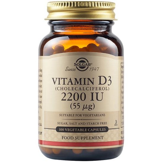 Εικόνα της SOLGAR VITAMIN D3 2200IU (55MG) ΣΥΜΠΛΗΡΩΜΑ ΔΙΑΤΡΟΦΗΣ ΒΙΤΑΜΙΝΗΣ D3 ΜΕ ΠΟΛΛΑΠΛΑ ΟΦΕΛΗ ΓΙΑ ΤΟΝ ΟΡΓΑΝΙΣΜΟ, ΙΔΑΝΙΚΟ ΓΙΑ ΤΗΝ ΥΓΕΙΑ ΤΩΝ ΟΣΤΩΝ & ΤΩΝ ΑΡΘΡΩΣΕΩΝ, 100VEG.TABS.