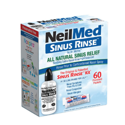Εικόνα της NEILMED SINUS RINSE ADULT SYSTEM 60SAC  NeilMed Sinus Rinse Original Kit, 1 συσκευασία + 60 φακελάκια