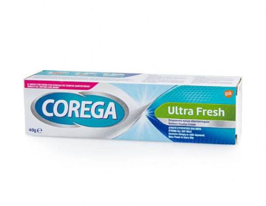 Εικόνα της COREGA 3D HOLD ULTRA FRESH 40G   COREGA Cream Ultra Fresh Στερεωτική Κρέμα για τεχνητή οδοντοστοιχία 40 g